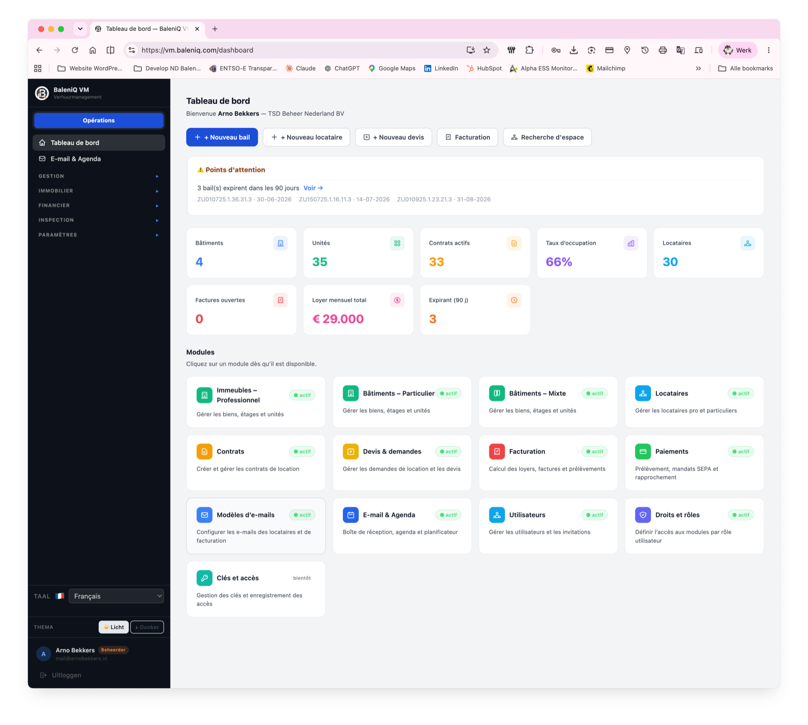 RealGrip dashboard — volledig overzicht